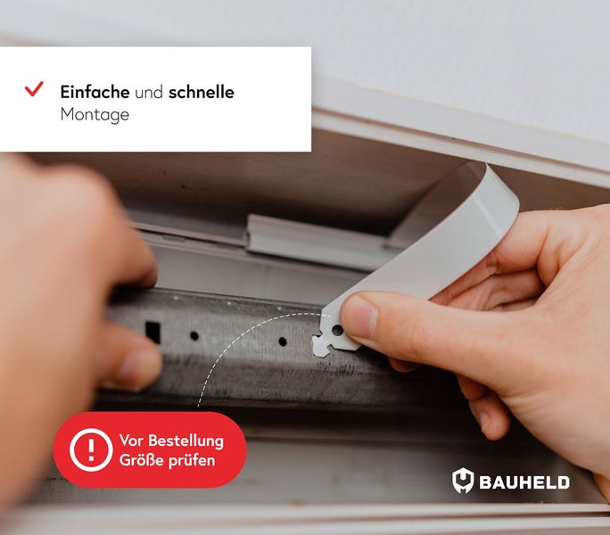 Einfache und schnelle Montage des Bauelements