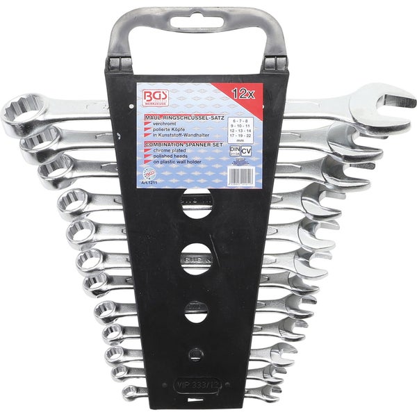 BGS Maul-Ringschlüssel-Satz SW 6 - 22 mm 12tlg. - 1211