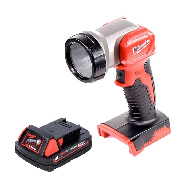 Milwaukee M18 Akku-LED-Handleuchte mit Akku REDLITHIUM 2,0 Amperestunden