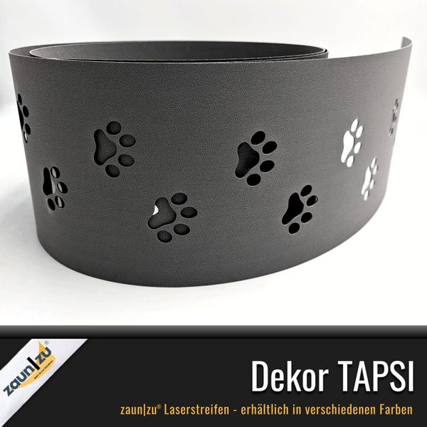 Zaunblende mit Hundepfotenmuster