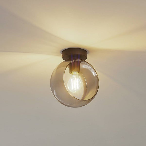 Lindby Deckenlampe Roton (Modern) in Schwarz aus Metall (1 flammig, E27) - Deckenleuchte Lampe Wohnzimmerleuchte