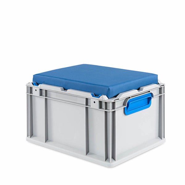 PROREGAL Eurobox NextGen Seat Box Blau HxBxT 26,5 x 30 x 40 cm 20 Liter Griffe Geschlossen Eurobehälter Sitzbox Transportbox