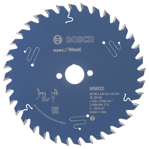 Bosch Kreissägeblatt Expert for Wood für Handkreissägen 150 x 20 x 2,6 mm 36 - 2608644012