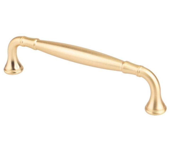 Ein eleganter Möbelgriff in klassischer Form aus Metall für Schränke und Schubladen