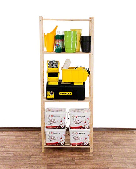 PROREGAL Holzregal Timbercraft HxBxT 170 x 65 x 28,5 cm Fachlast 35 kg 4 Fachboden 1,4 cm Dickes Kiefernholz Natur