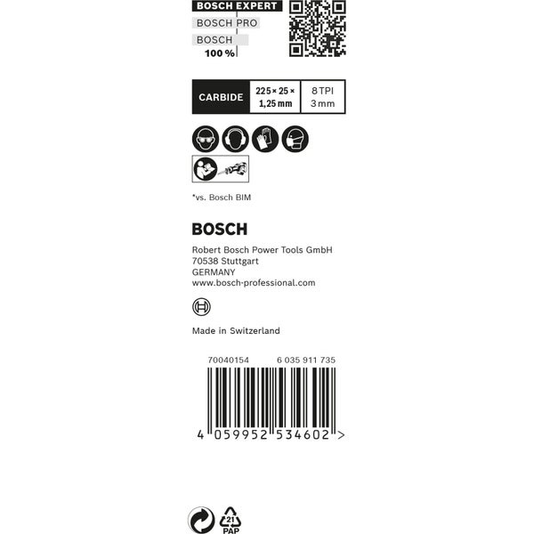 Bosch 10x Expert Thick Tough Metal S 1155 CHC Säbelsägeblatt - 2608900370