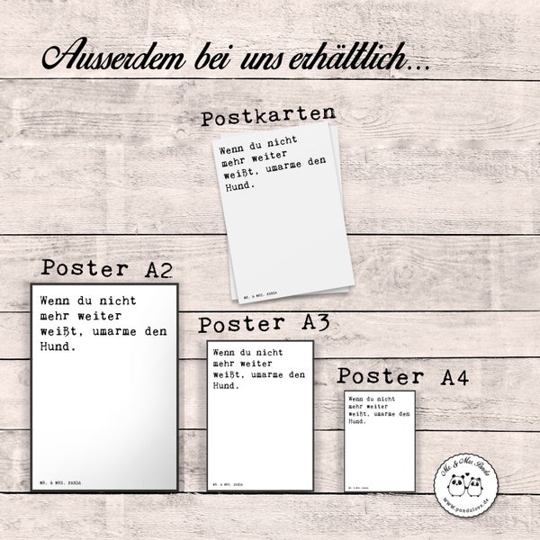 Mr. & Mrs. Panda DIN A4 Poster Wenn du nicht mehr... - Weiß