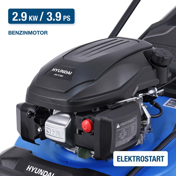 Hyundai Benzinmotor HY170V mit 2,9 Kilowatt und 3,9 Pferdestärken für Rasenmäher, ausgestattet mit Elektrostart.