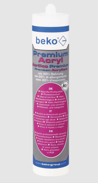 Beko Acryl Premium 20% Dehnung weiß 310 ml - 1 Tube