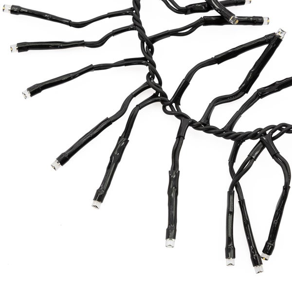 ECD Germany LED Cluster Lichterkette 14m 700 LEDs Extra Warmweiß, 8 Modi, Strombetrieb, IP44 Wasserdicht, Innen/Außen, Weihnachtsbeleuchtung Weihnachtsbaum Clusterlichterkette Büschellichterkette