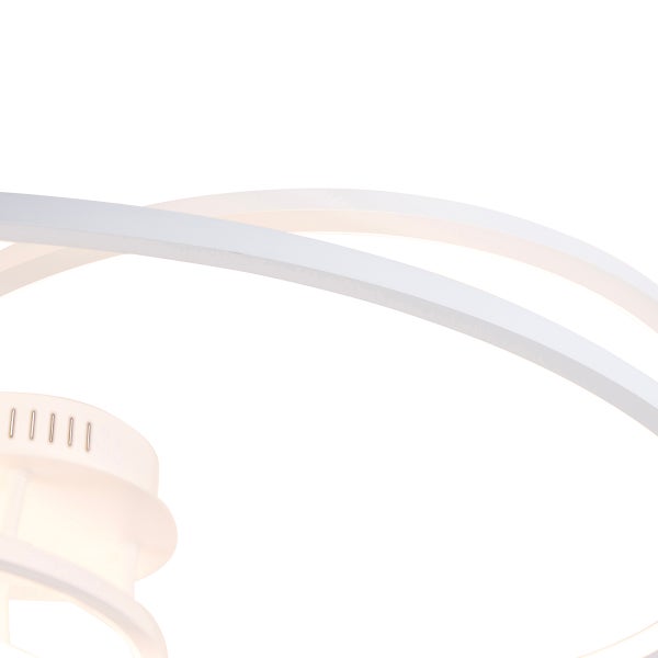 Weiße Deckenleuchte mit geschwungenem Design