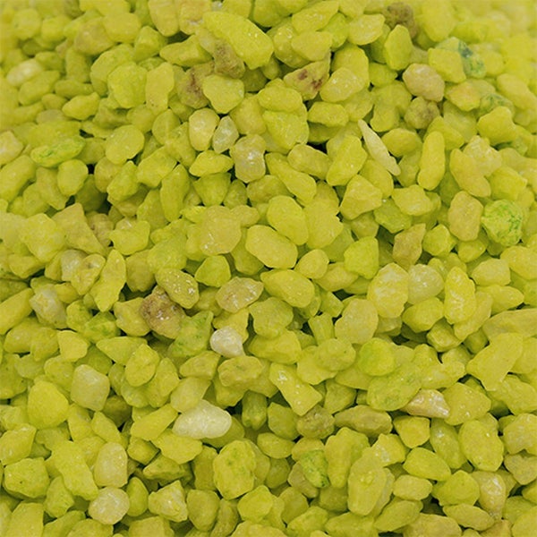 Dekokies in Limettengrün mit feiner Körnung.