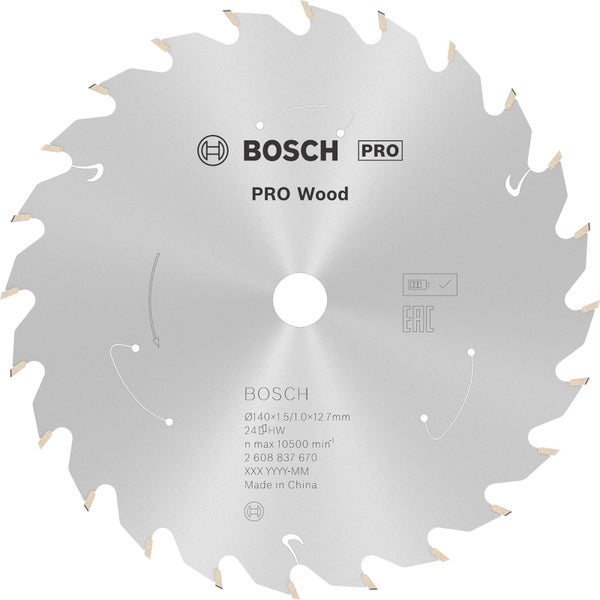 Bosch PRO Wood cordless Blatt für Kreissägen 140 x 1,5 x 12,7 mm - 2608837670