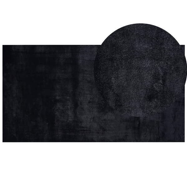Kunstfellteppich MIRPUR Schwarz 80 x 150 cm
