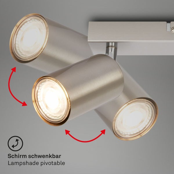 Deckenstrahler Deckenleuchte Deckenlampe Schlafzimmer Schwenkbar 3-flammig GU10