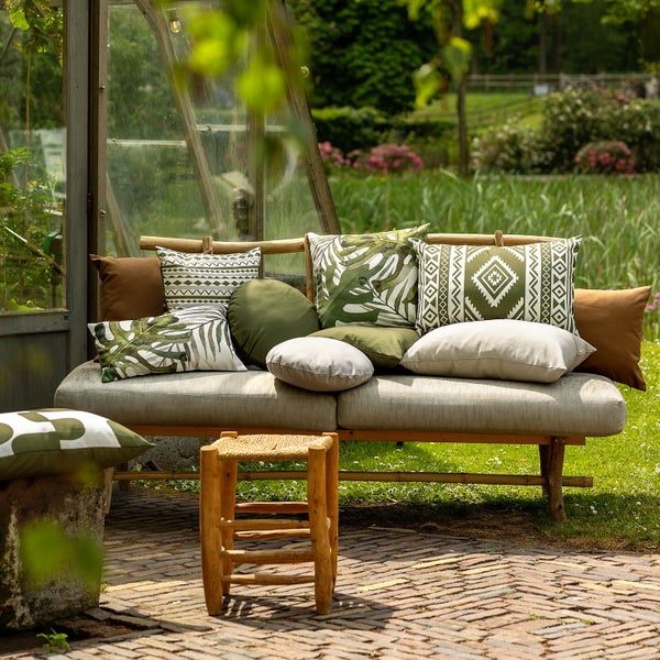 Santorini Outdoor Kissen - 45x45 cm Braun - Mit Reißverschluss