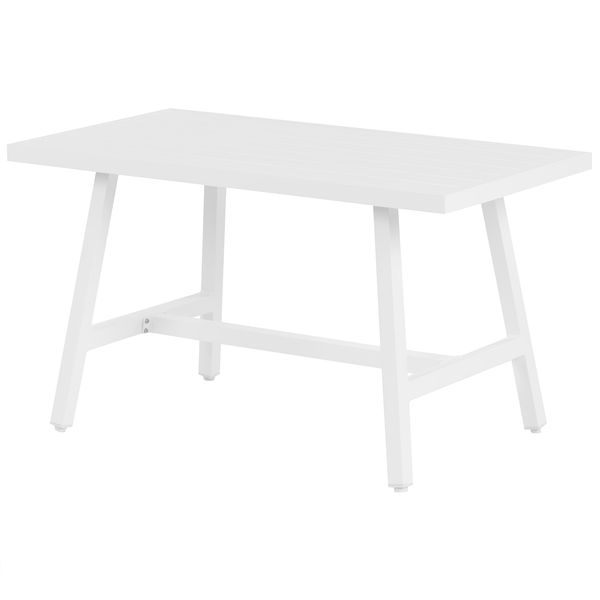 Gartentisch FRATTE 120 cm 64 cm Metall Weiß