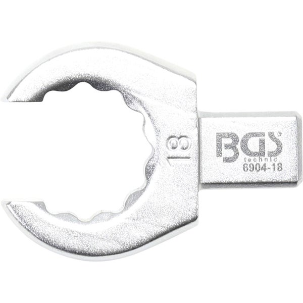 BGS Einsteck-Ringschlüssel offen 18 mm Aufnahme 9 x 12 mm - 6904-18