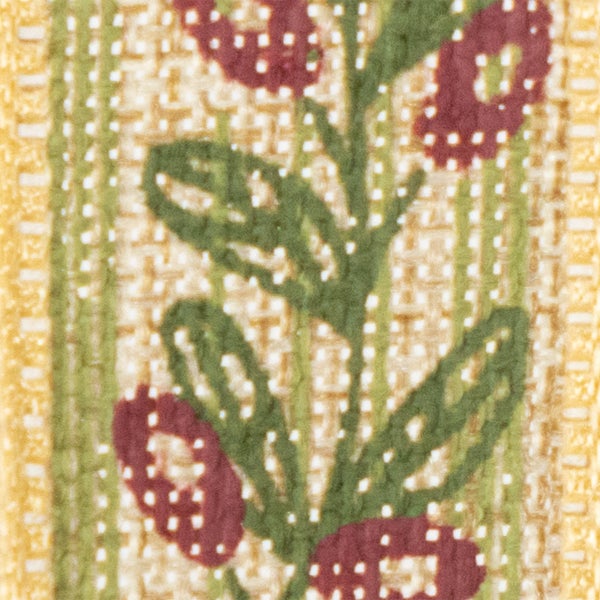 Nahaufnahme eines Textils mit Blumenmuster