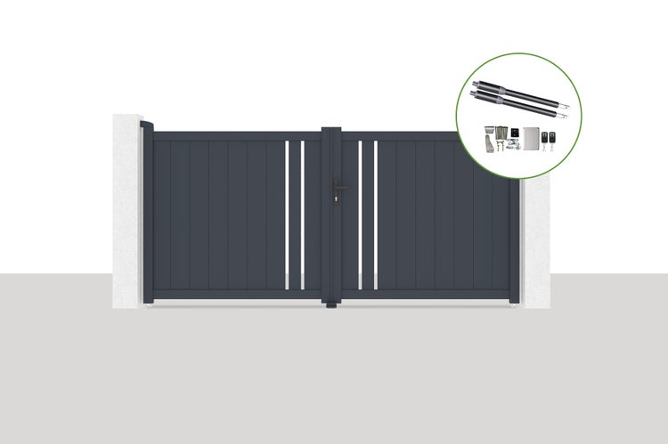 Elektrisches Flügeltor 3x1,4m GIONA + Motorisierung RANGER B150