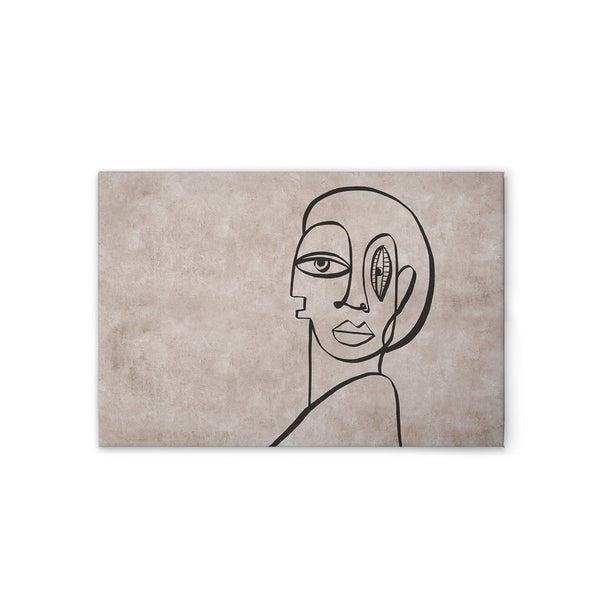 Dekoratives Wandbild mit abstrakter Gesichtszeichnung