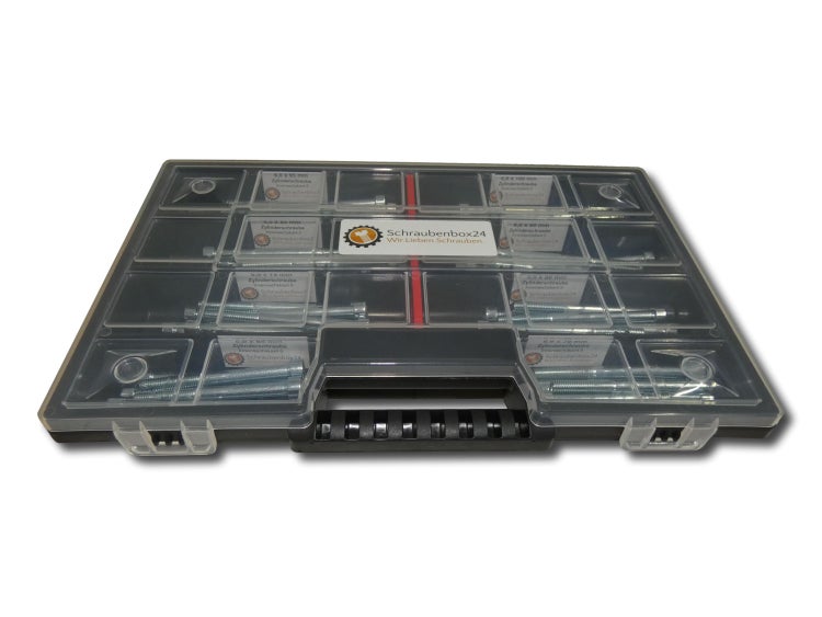 80 tlg Zylinderschrauben Sortiment M6 // 65mm-100mm Schrauben Set Schraubenbox DIN 912/ISO4762 Bolzen Vollgewindeschrauben Maschinenschrauben Gewindeschrauben Zylinderkopfschrauben