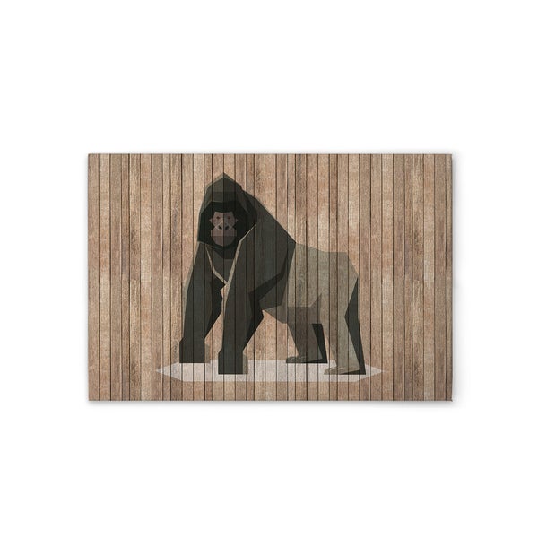 Gemälde eines Gorillas auf Holz