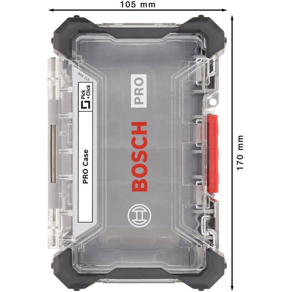 Bosch Pro Werkzeugkoffer mit den Maßen 105 mm mal 170 mm