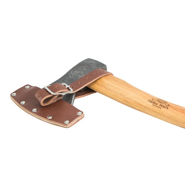 Helko Werk Axt mit Holzstiel und Lederschneidenschutz
