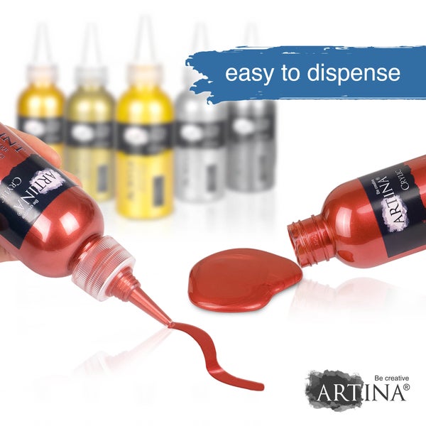 Artina Metallic Crylic Acrylfarbenset 6x75 ml