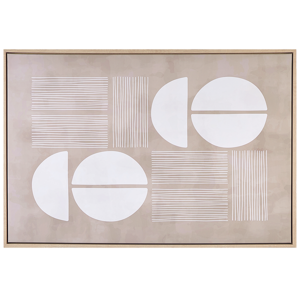 Canvas RACALE Abstraktes Muster 63 x 93 cm Beige