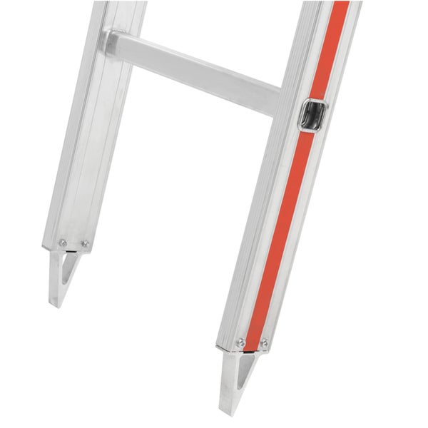 Detailansicht einer Aluminiumleiter mit Sprossen