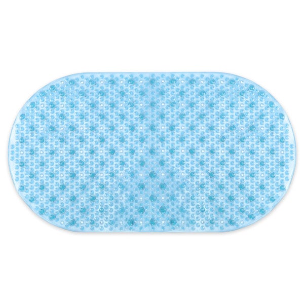 FLOORDIREKT Wanneneinlage Pure - Badewanneneinlage - Duschmatte - Blau - 69 x 39 cm - Oval