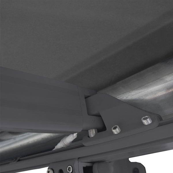 Home Deluxe - LED Vollkassettenmarkise ELOS - Anthrazit, 395 x 300 cm - inkl. Wind- und Sonnensensor, Fernbedienung, Handkurbel, Montagematerial I Terrassenüberdachung Sonnenschutz Windschutz