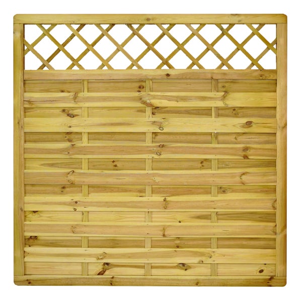 Holzzaun mit Lattenrost