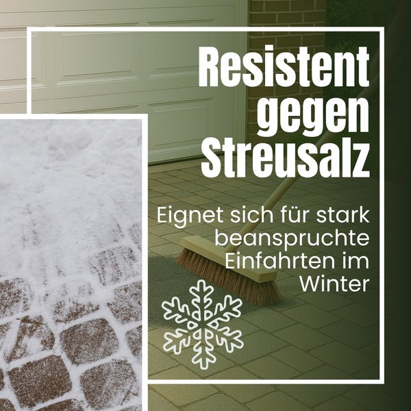 Besen geeignet für stark beanspruchte Einfahrten im Winter und resistent gegen Streusalz