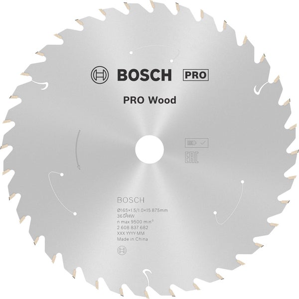 Bosch PRO Wood cordless Blatt für Kreissägen 165 x 1,5 x 15,875 mm - 2608837682