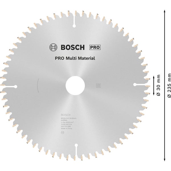 Bosch Pro Multi Material Kreissägeblatt, 235 Millimeter Durchmesser
