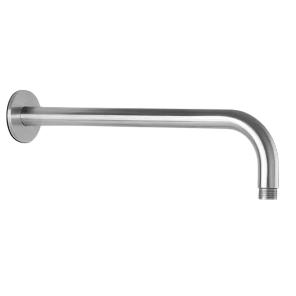 EcoRain Duscharm für Kopfbrause mit Schlauchanschluss - Wandmontage 38 CM - Aus rostfreiem Edelstahl RVS 304 - Einfache Installation - Universeller Anschluss - Chrom
