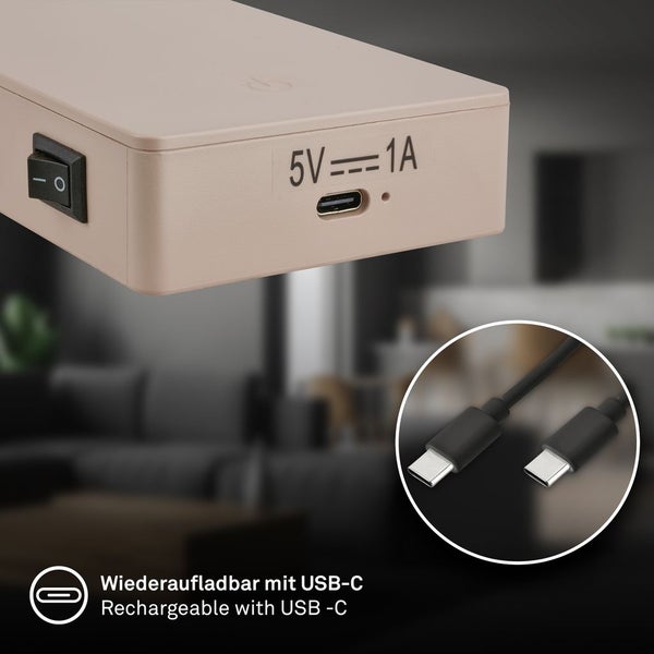 LED Leselampe Bettlampe Akku Wandleuchte ohne Bohren Dimmbar Touch