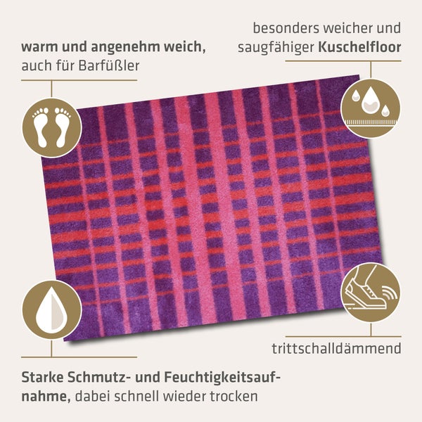 Akzente Feel Badematte mit Motiv in Pink Fußmatte 50 x 70 cm, rutschfest, saugfähig