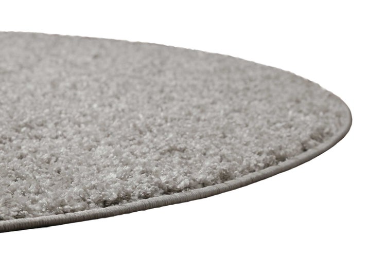 Teppich Rund Hellgrau Hochflor Gino  Homie Living 200 cm rund