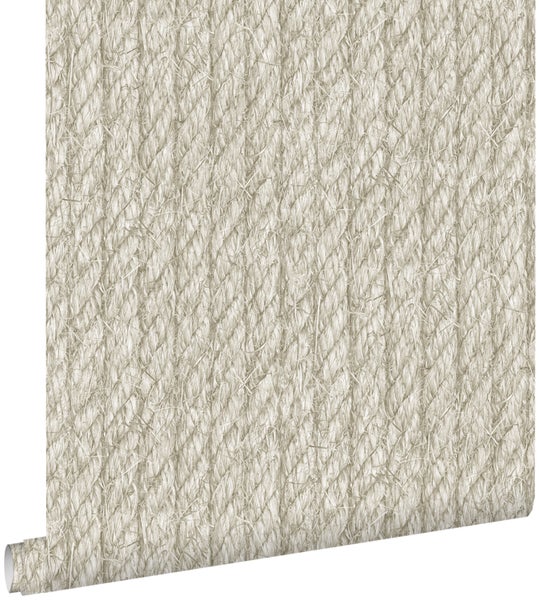 ESTAhome Tapete Seilmuster Beige - 53 cm x 10,05 m - 138246