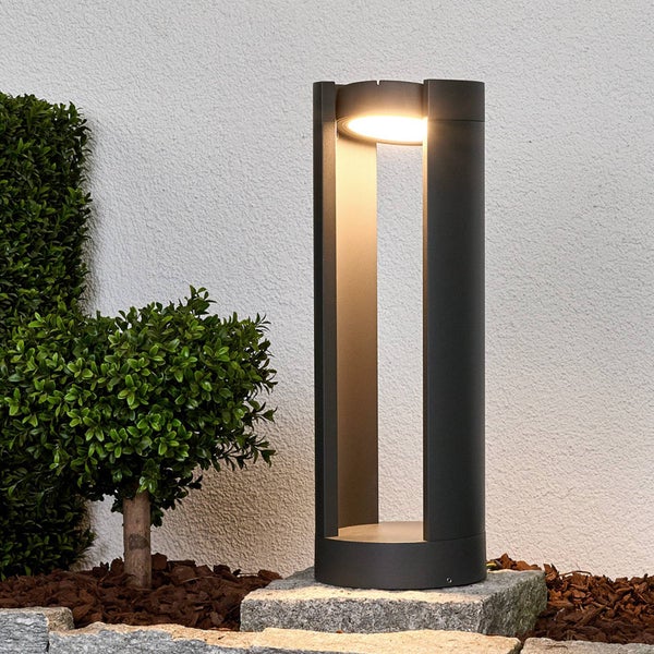 Lucande LED Wegeleuchte / Sockelleuchte 50 cm, Aussenleuchte drehbarer Leuchtkopf strahlwassergeschützt IP65 15W