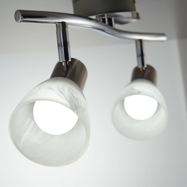 Deckenstrahler - 10W, 940lm, LED, schwenkbar, E14, warmweiß, chromfarbig