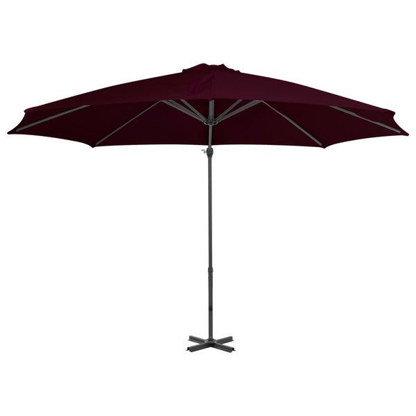 Ampelschirm mit Aluminium-Mast 300 cm Rot