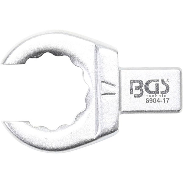 BGS Einsteck-Ringschlüssel offen 17 mm Aufnahme 9 x 12 mm - 6904-17