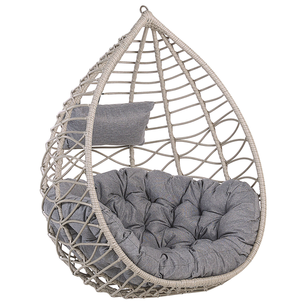 Hängesessel ARSITA Polyrattan Grau