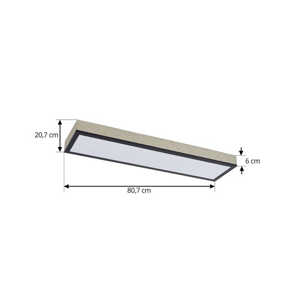 Lindby LED Deckenleuchte Laviona dimmbar mit Leselampe (Modern) in Schwarz aus Metall (1 flammig, ) - Lampe Deckenlampe Wohnzimmerleuchte
