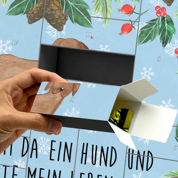 Mr. & Mrs. Panda Befüllbarer Adventskalender Hund Dogge - Blau Pastell